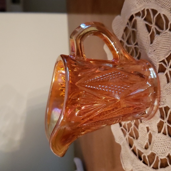 Vintage Carnival Glass Sowerby Split Diamond Marigold creamer EUC - Picture 1 of 9